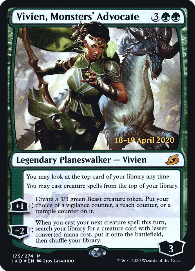 Vivien, Monsters' Advocate [Ikoria: Lair of Behemoths Prerelease Promos] | Gate City Games LLC