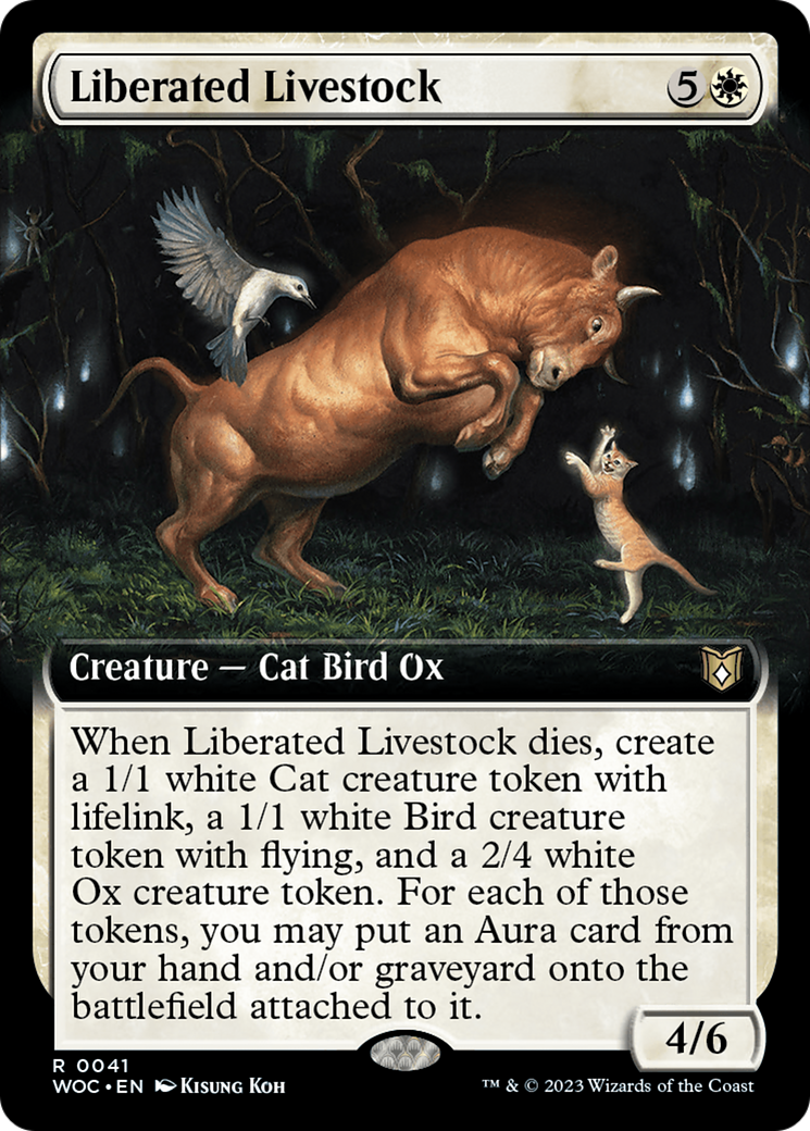 Liberated Livestock (Extended Art) [Wilds of Eldraine Commander] | Gate City Games LLC