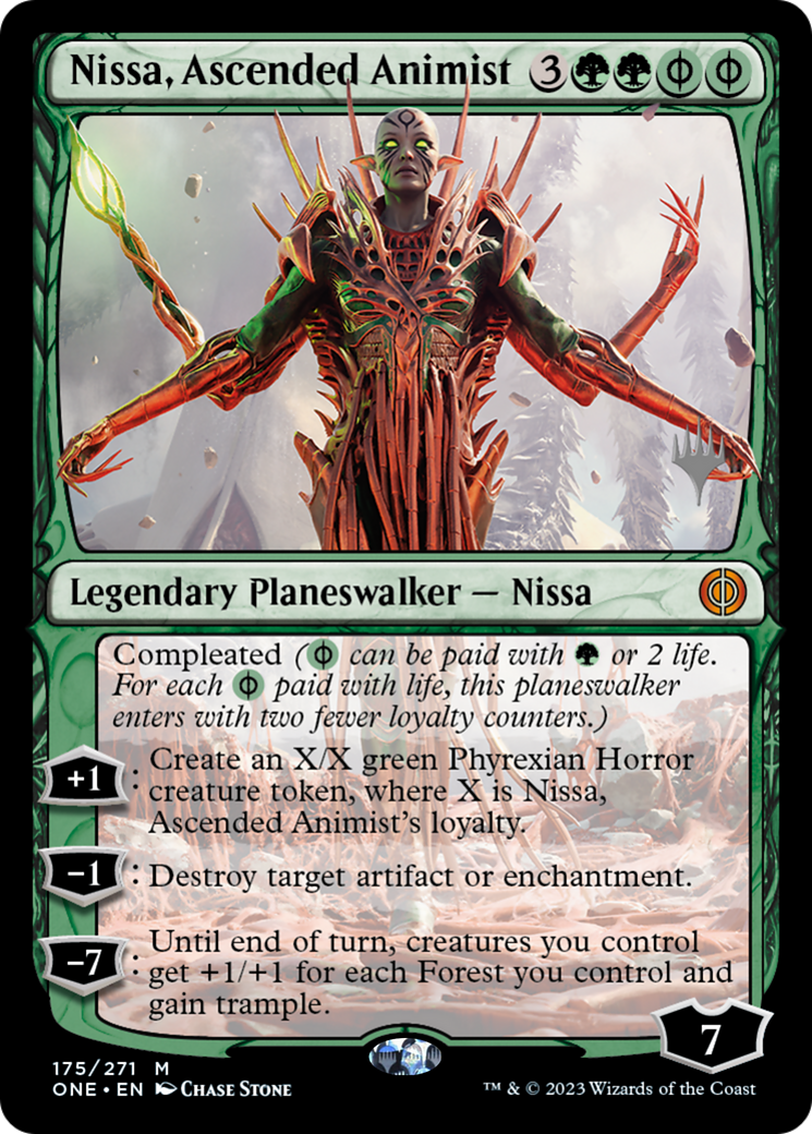 Nissa, Ascended Animist (Promo Pack) [Phyrexia: All Will Be One Promos] | Gate City Games LLC
