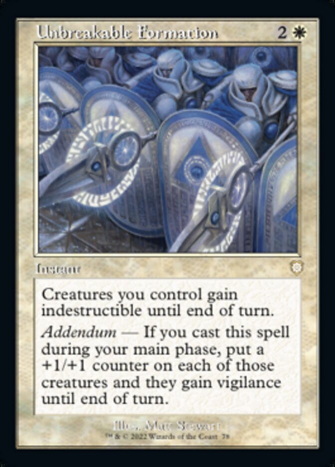 Unbreakable Formation (Retro) [The Brothers' War Commander] | Gate City Games LLC