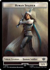 Human Soldier (0014) // Food (0023) Double-Sided Token (Surge Foil) [The Lord of the Rings: Tales of Middle-Earth Tokens] | Gate City Games LLC