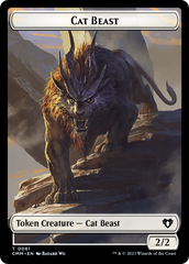 Cleric // Cat Beast Double-Sided Token [Commander Masters Tokens] | Gate City Games LLC