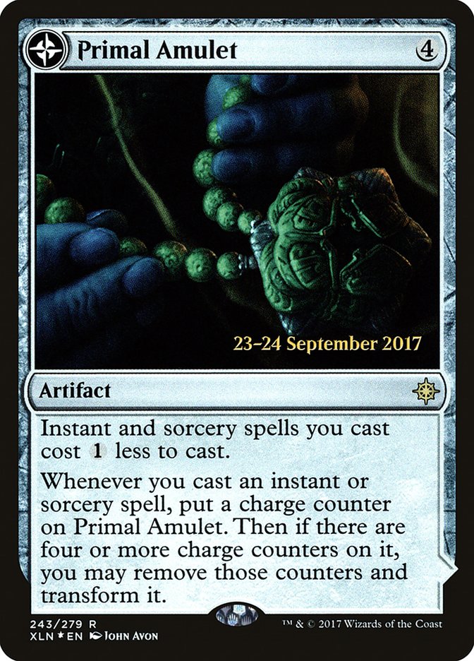 Primal Amulet // Primal Wellspring [Ixalan Prerelease Promos] | Gate City Games LLC
