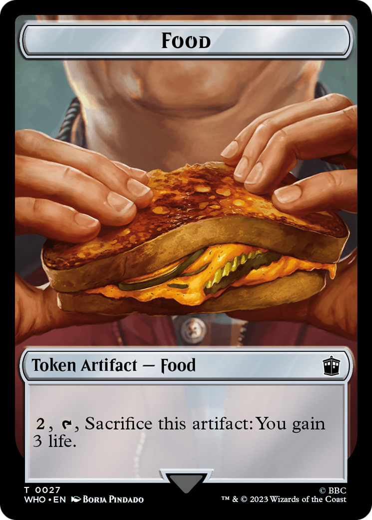 Alien Warrior // Food (0027) Double-Sided Token [Doctor Who Tokens] | Gate City Games LLC