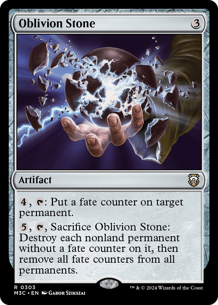 Oblivion Stone (Ripple Foil) [Modern Horizons 3 Commander] | Gate City Games LLC