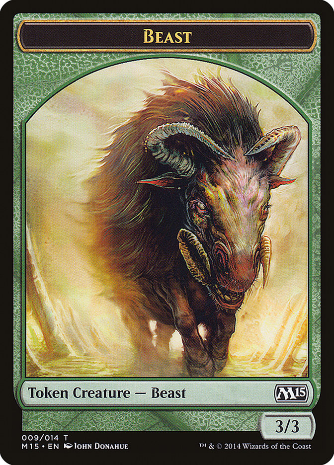Beast Token (009/014) [Magic 2015 Tokens] | Gate City Games LLC