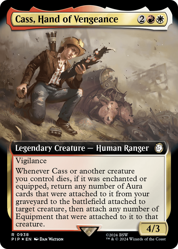 Cass, Hand of Vengeance (Extended Art) (Surge Foil) [Fallout] | Gate City Games LLC