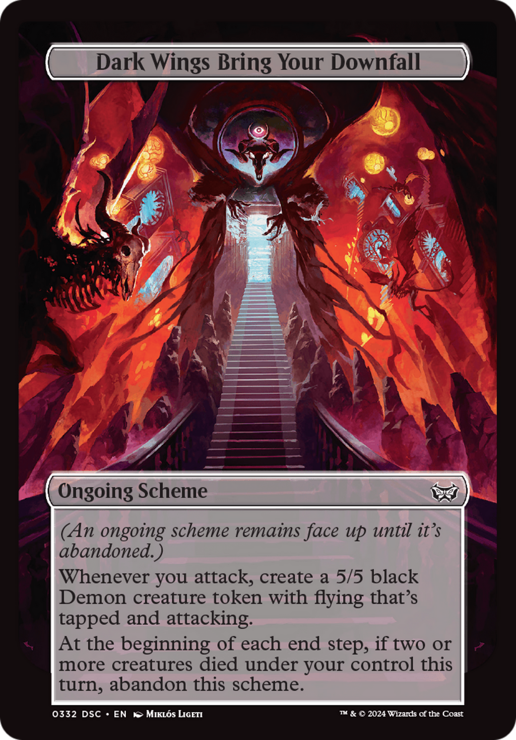 Dark Wings Bring Your Downfall (Full Art) [Duskmourn: Archenemy] | Gate City Games LLC