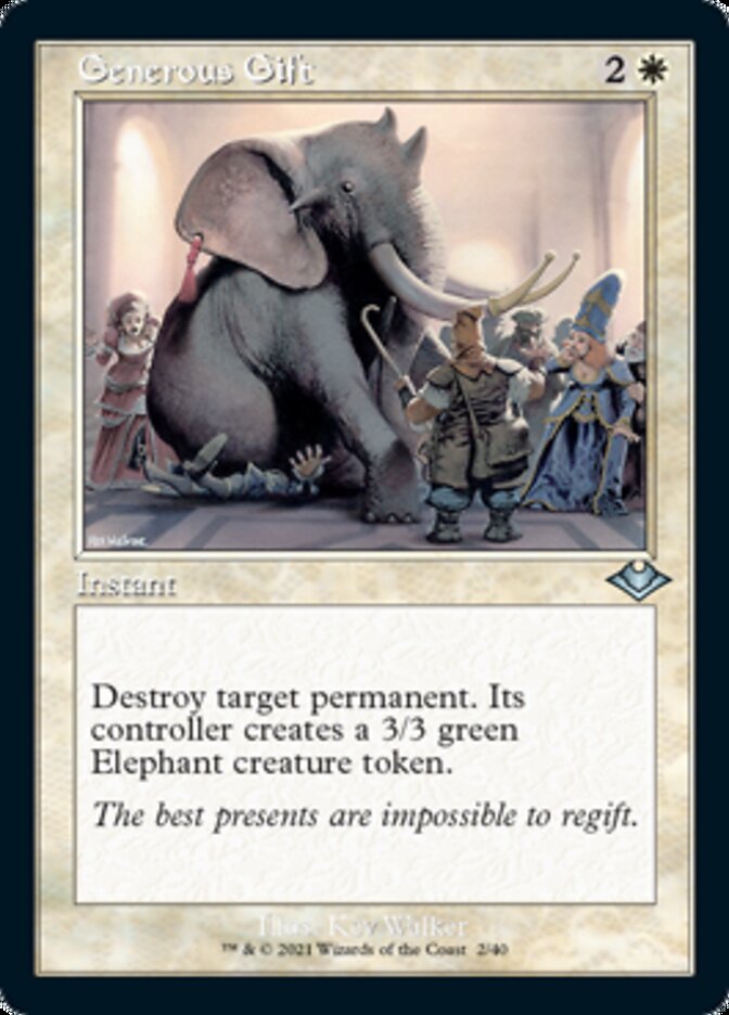 Generous Gift (Retro Foil Etched) [Modern Horizons] | Gate City Games LLC