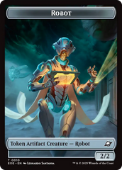 Robot // Emblem - Tezzeret, Cruel Captain Double-Sided Token [Edge of Eternities Tokens] | Gate City Games LLC