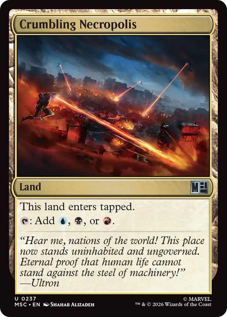 Crumbling Necropolis (Surge Foil) [Marvel Super Heroes Commander] | Gate City Games LLC