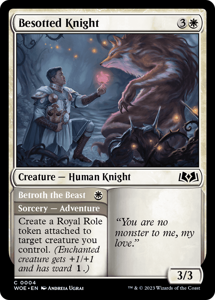 Besotted Knight // Betroth the Beast [Wilds of Eldraine] | Gate City Games LLC