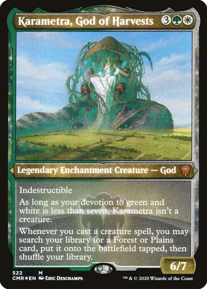 Karametra, God of Harvests (Etched) [Commander Legends] | Gate City Games LLC