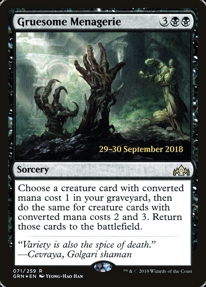 Gruesome Menagerie [Guilds of Ravnica Prerelease Promos] | Gate City Games LLC
