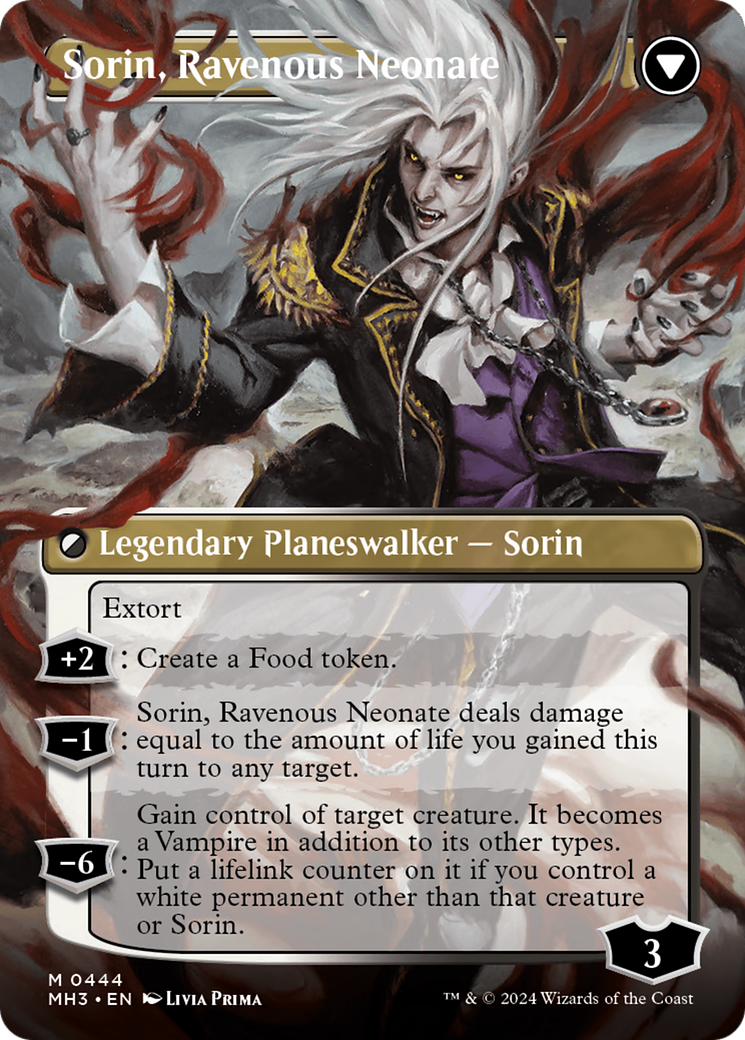 Sorin of House Markov // Sorin, Ravenous Neonate (Borderless) [Modern Horizons 3] | Gate City Games LLC