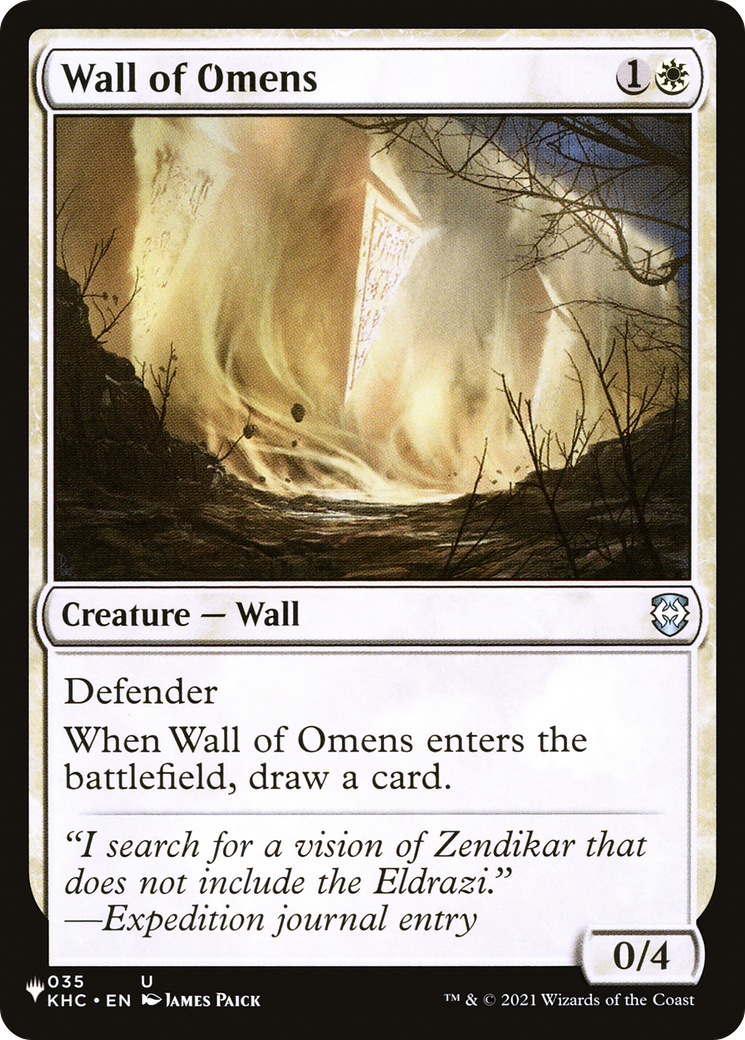 Wall of Omens (KHC) [The List] | Gate City Games LLC