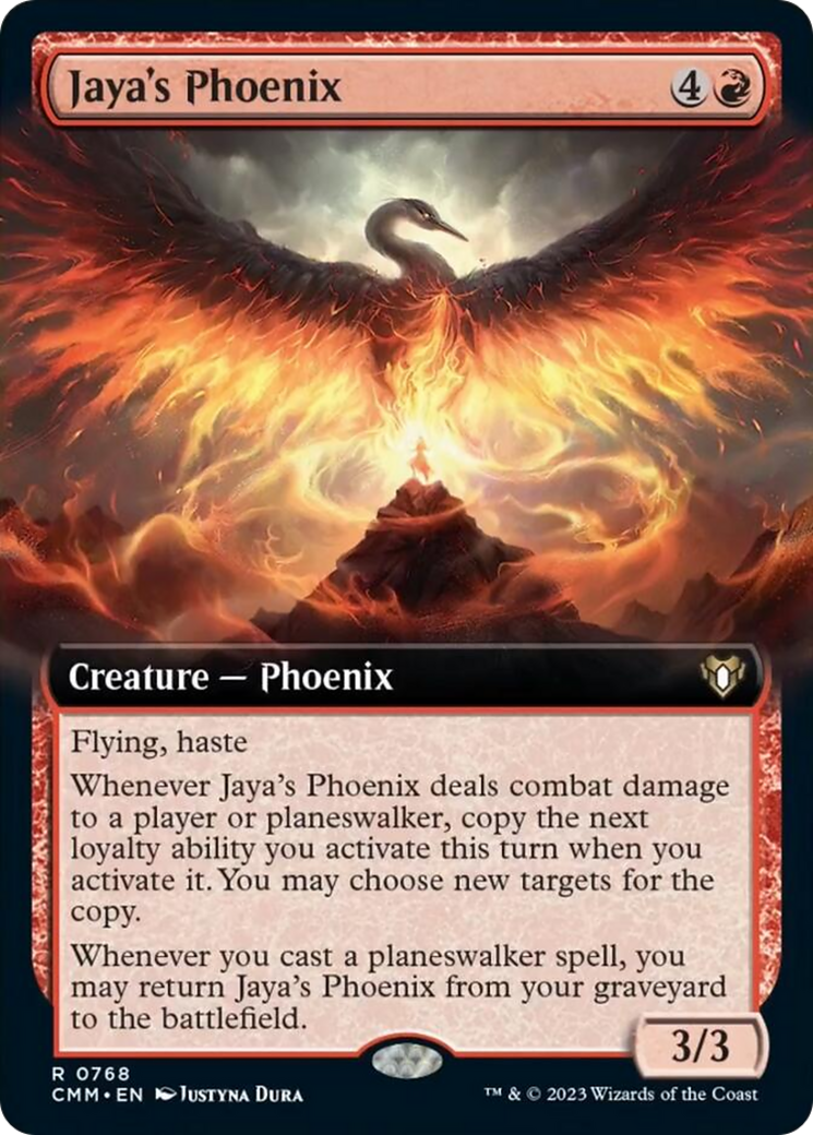 Jaya's Phoenix (Extended Art) [Commander Masters] | Gate City Games LLC