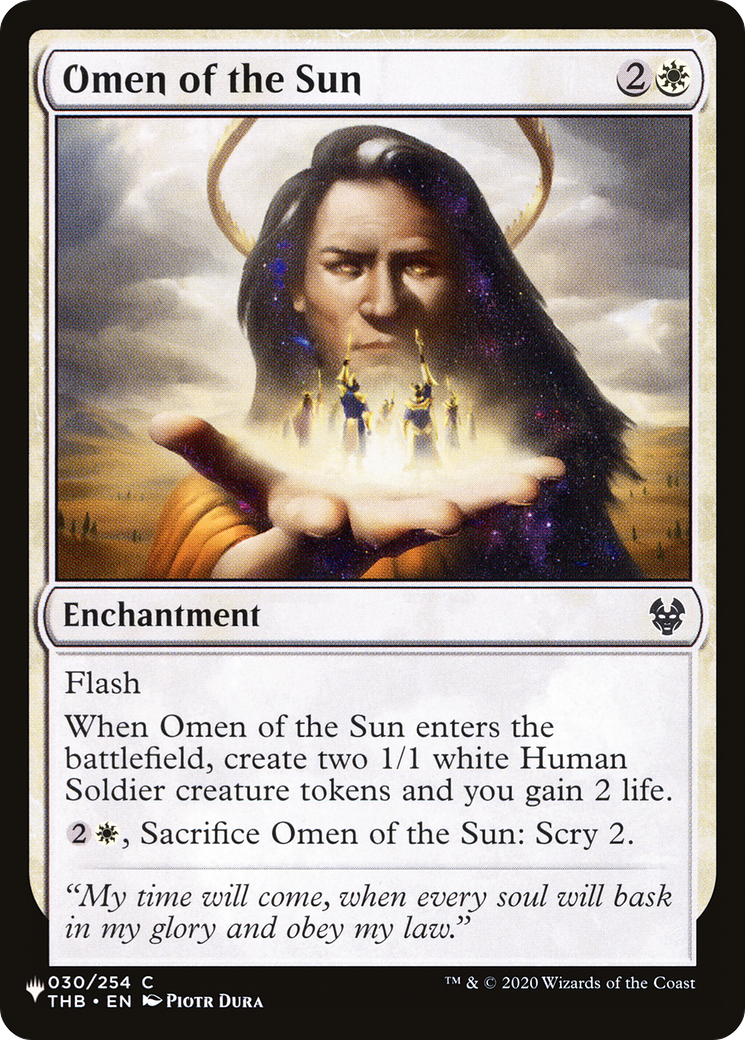 Omen of the Sun [The List Reprints] | Gate City Games LLC