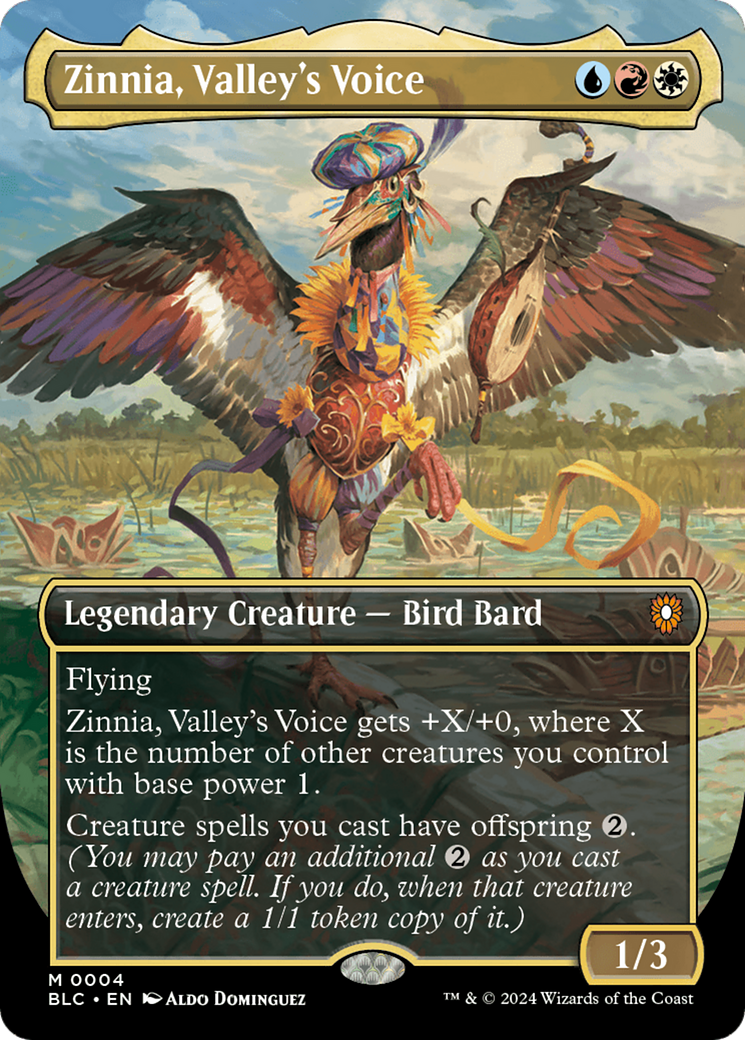 Zinnia, Valley's Voice (Borderless) [Bloomburrow Commander] | Gate City Games LLC