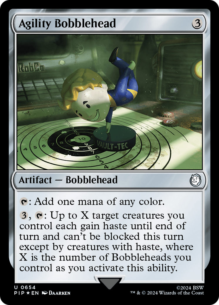 Agility Bobblehead (Surge Foil) [Fallout] | Gate City Games LLC