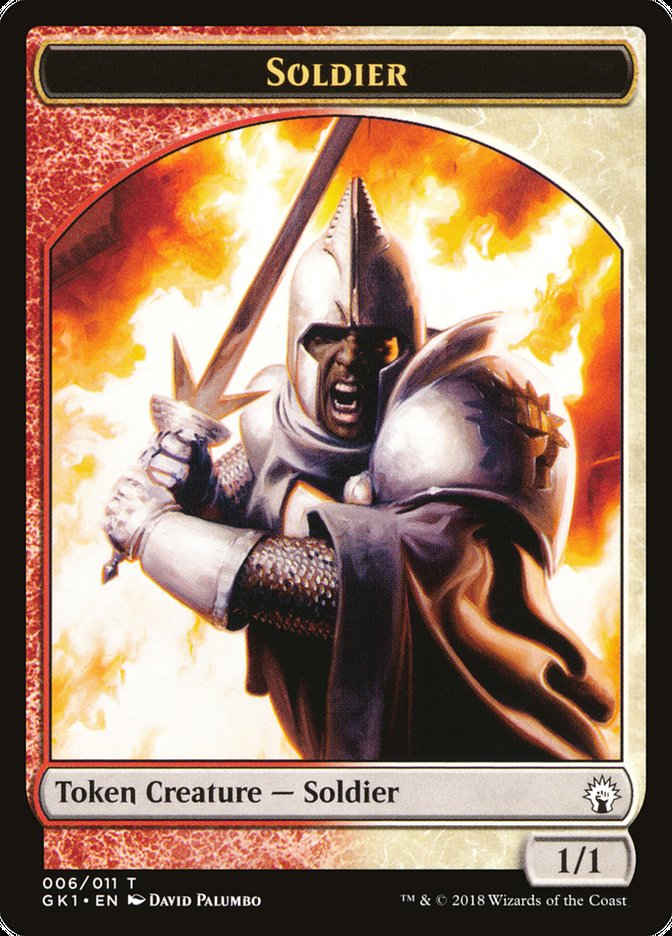 Soldier // Goblin Double-Sided Token [Guilds of Ravnica Guild Kit Tokens] | Gate City Games LLC