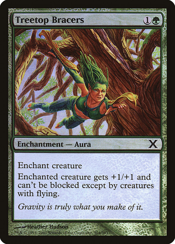 Treetop Bracers (Premium Foil) [Tenth Edition] | Gate City Games LLC