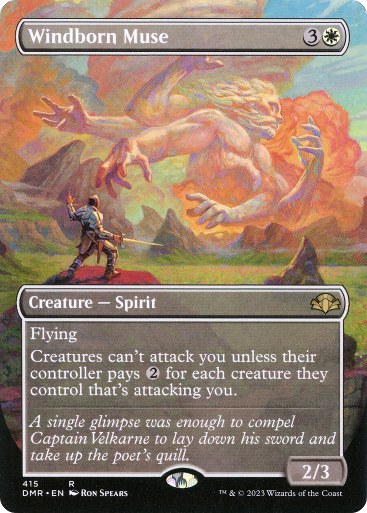 Windborn Muse (Borderless Alternate Art) [Dominaria Remastered] | Gate City Games LLC