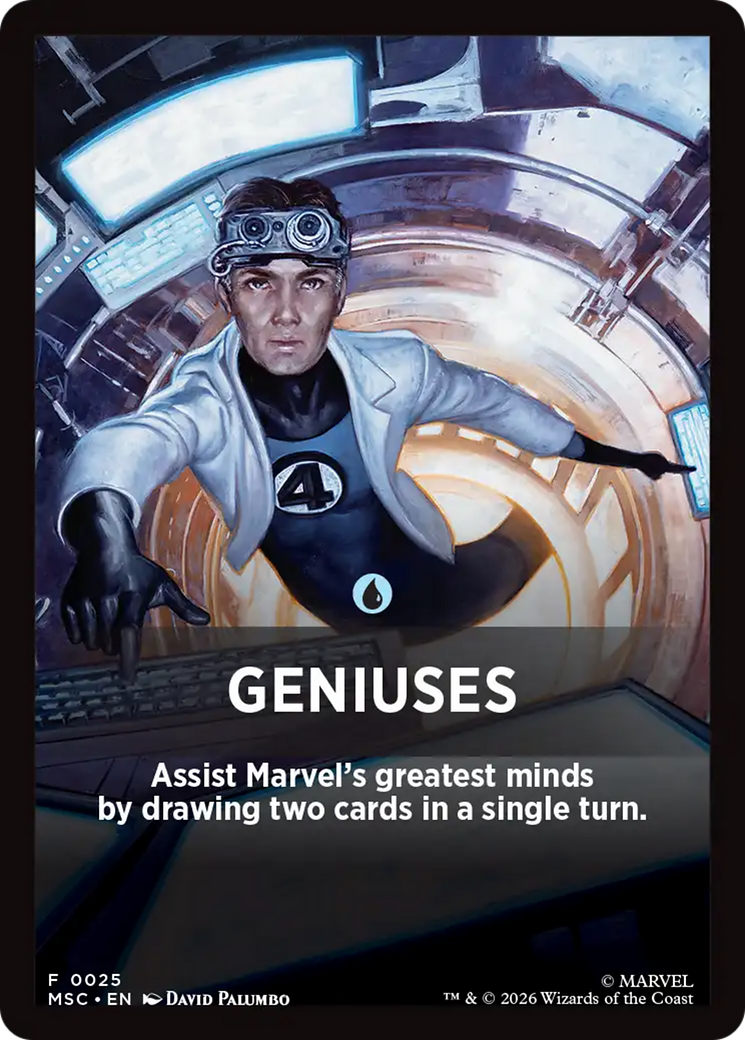 Geniuses Theme Card [Marvel Super Heroes Commander] | Gate City Games LLC