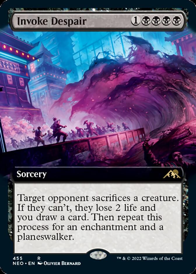 Invoke Despair (Extended Art) [Kamigawa: Neon Dynasty] | Gate City Games LLC