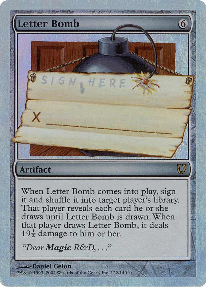 Letter Bomb (Alternate Foil) [Unhinged] | Gate City Games LLC