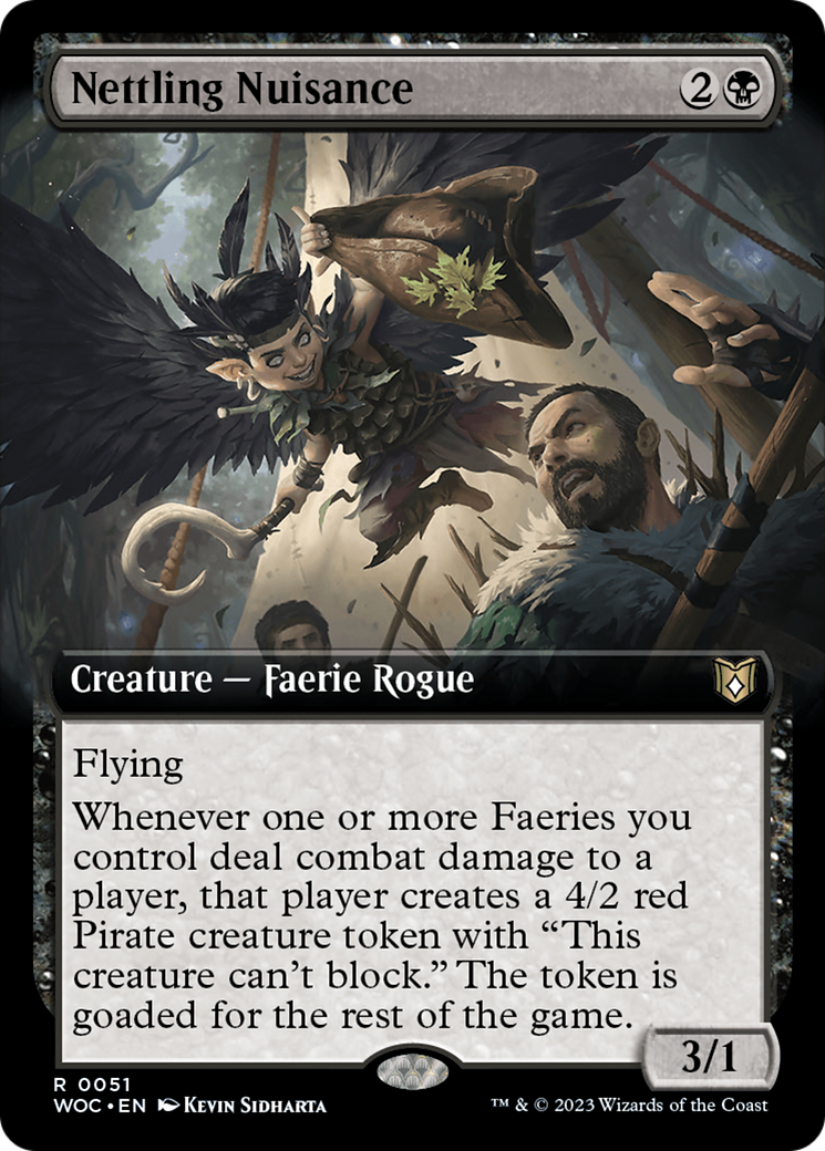Nettling Nuisance (Extended Art) [Wilds of Eldraine Commander] | Gate City Games LLC