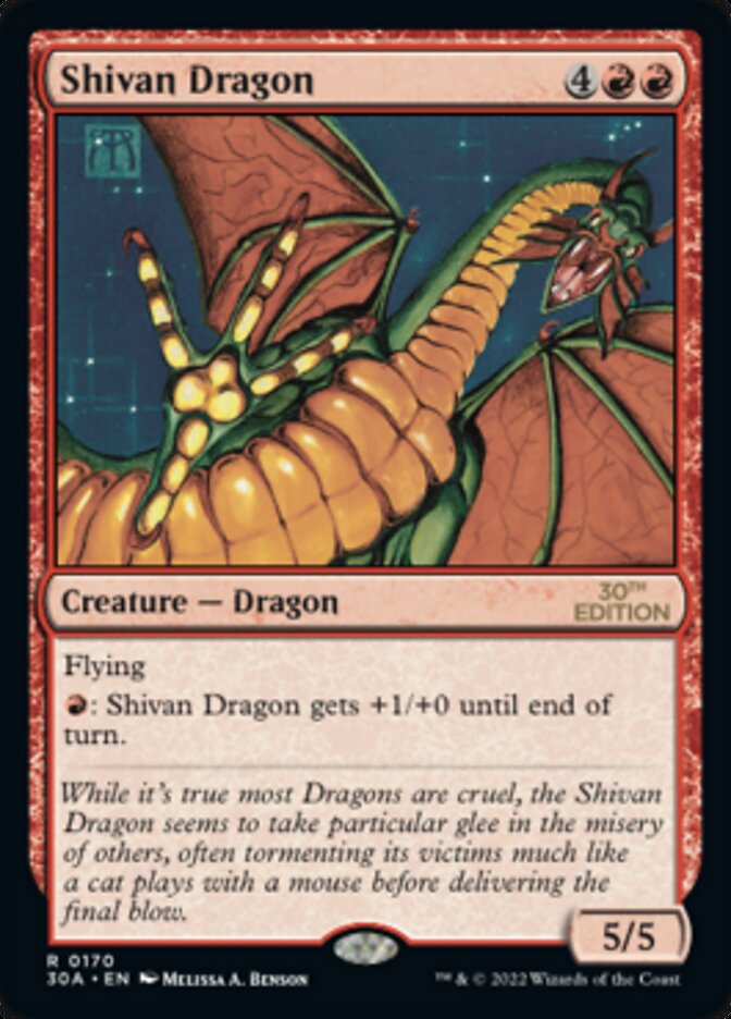 Shivan Dragon [30th Anniversary Edition] | Gate City Games LLC