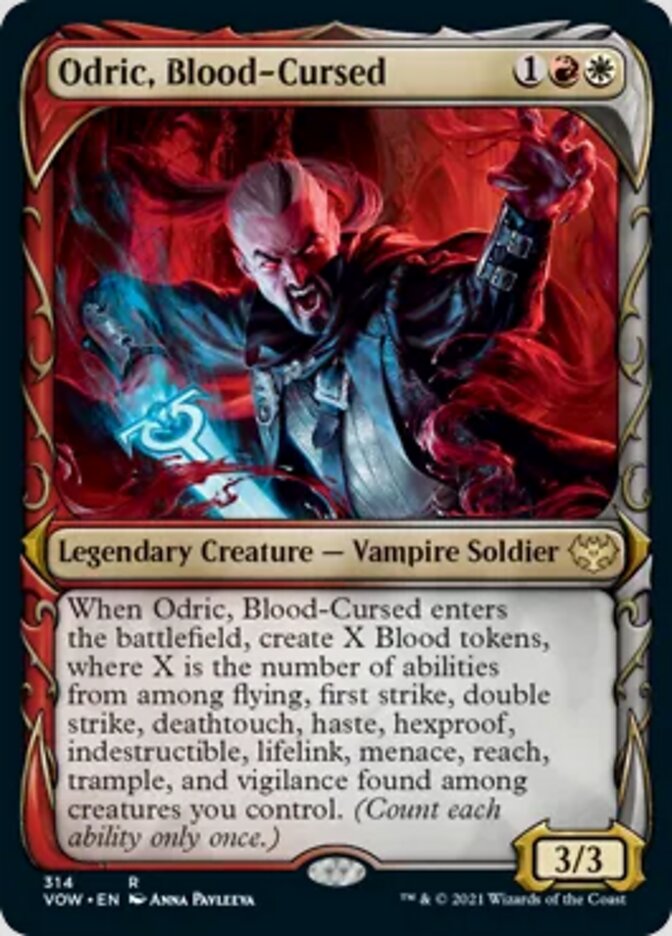 Odric, Blood-Cursed (Showcase Fang Frame) [Innistrad: Crimson Vow] | Gate City Games LLC