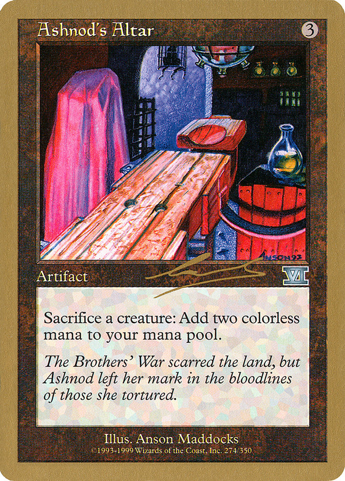 Ashnod's Altar (Nicolas Labarre) [World Championship Decks 2000] | Gate City Games LLC