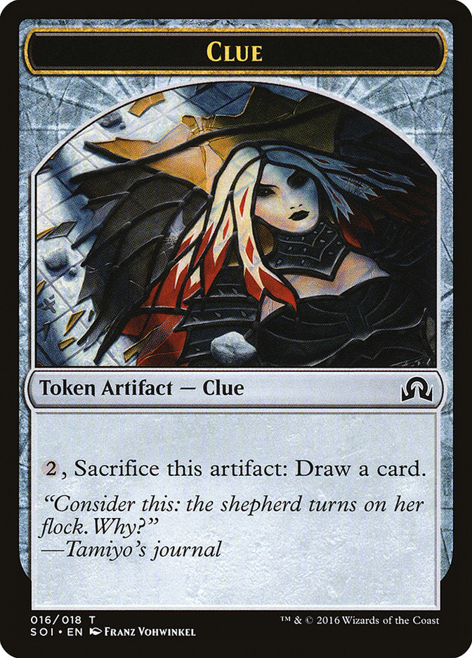 Clue Token (016/018) [Shadows over Innistrad Tokens] | Gate City Games LLC