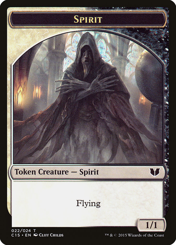 Zombie // Spirit (022) Double-Sided Token [Commander 2015 Tokens] | Gate City Games LLC