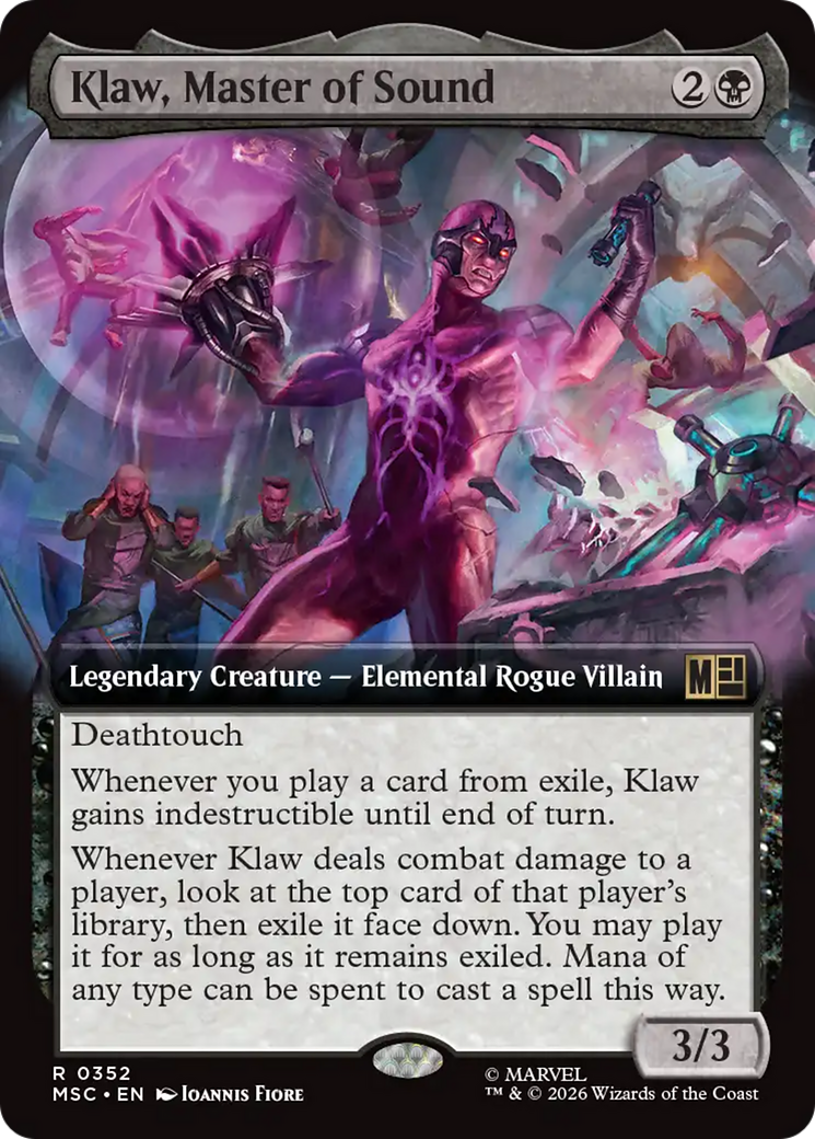 Klaw, Master of Sound (Extended Art) [Marvel Super Heroes Commander] | Gate City Games LLC