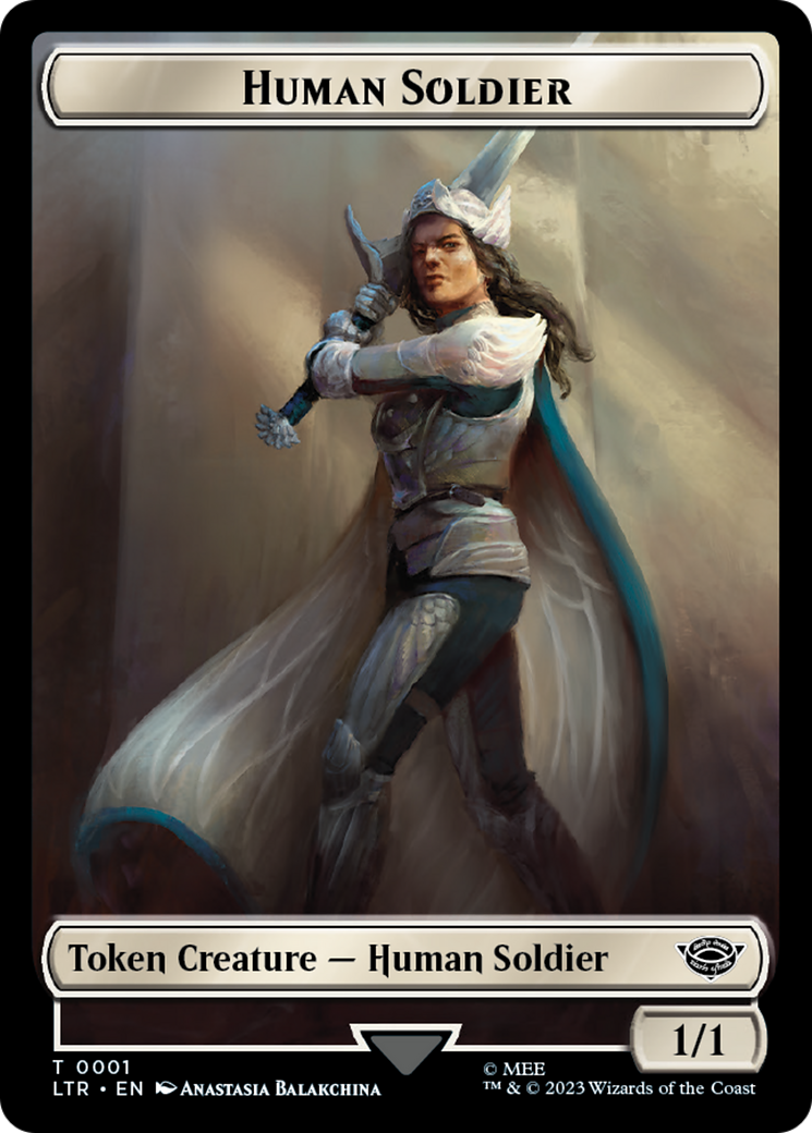 Food (09) // Human Soldier (01) Double-Sided Token [The Lord of the Rings: Tales of Middle-Earth Tokens] | Gate City Games LLC