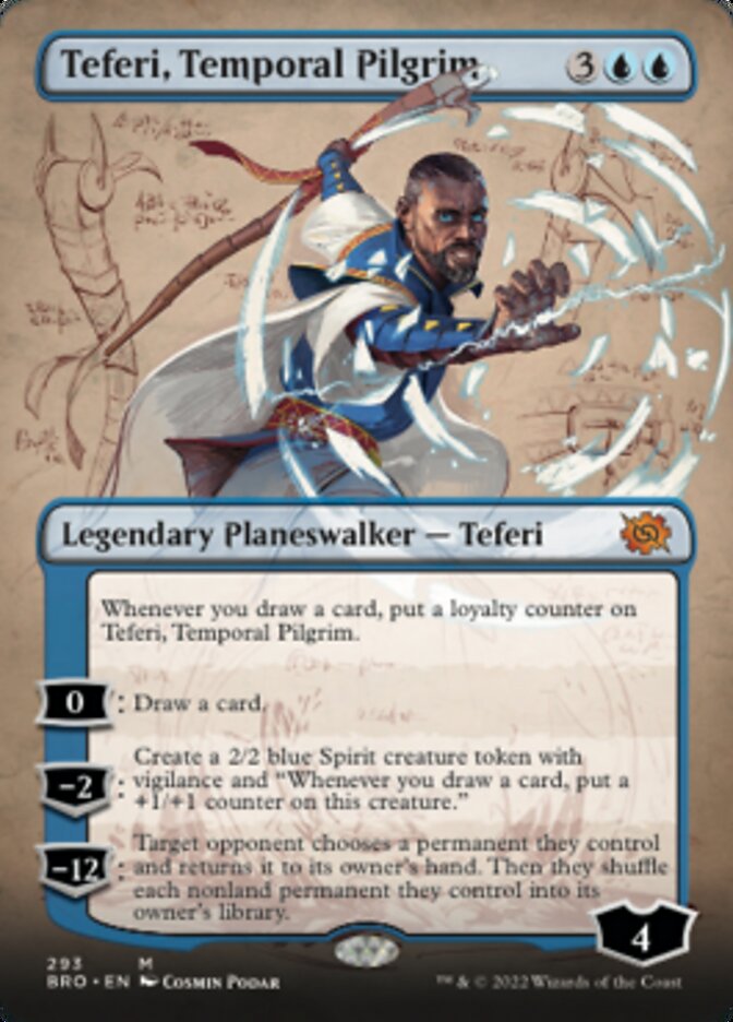 Teferi, Temporal Pilgrim (Borderless Alternate Art) [The Brothers' War] | Gate City Games LLC