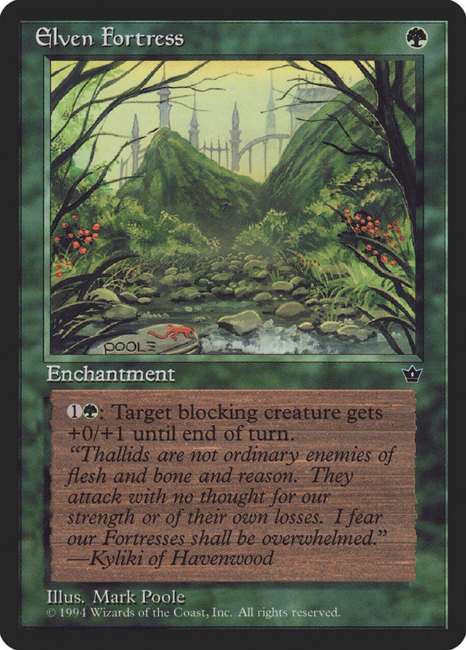 Elven Fortress (Mark Poole) [Fallen Empires] | Gate City Games LLC