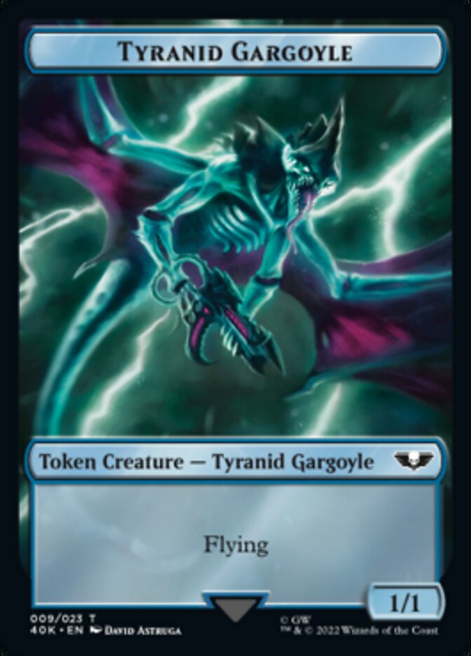 Tyranid (017) // Tyranid Gargoyle Double-Sided Token (Surge Foil) [Warhammer 40,000 Tokens] | Gate City Games LLC