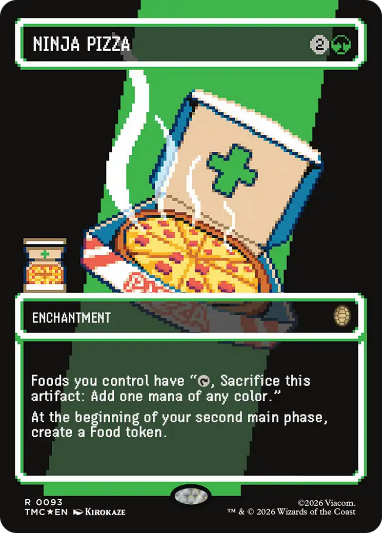 Ninja Pizza (Borderless) (Surge Foil) [Teenage Mutant Ninja Turtles Commander] | Gate City Games LLC