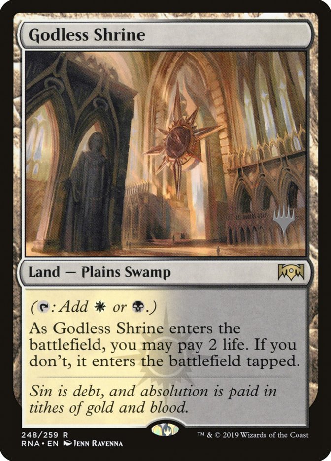 Godless Shrine (Promo Pack) [Ravnica Allegiance Promos] | Gate City Games LLC