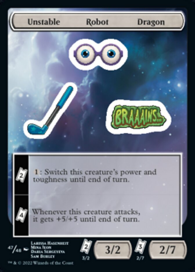 Unstable Robot Dragon [Unfinity Stickers] | Gate City Games LLC