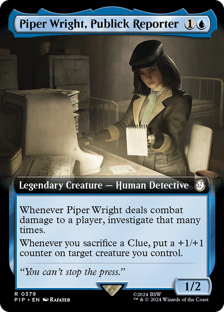Piper Wright, Publick Reporter (Extended Art) [Fallout] | Gate City Games LLC
