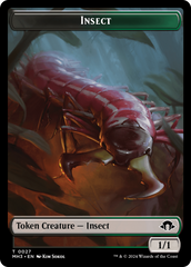 Zombie (Ripple Foil) // Insect (0027) Double-Sided Token [Modern Horizons 3 Tokens] | Gate City Games LLC