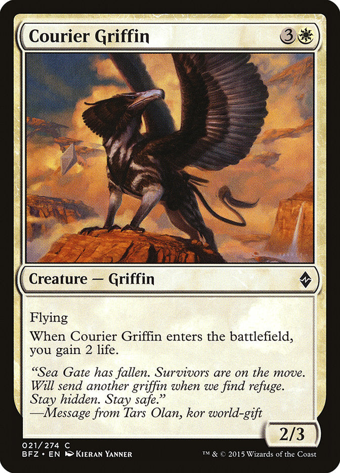Courier Griffin [Battle for Zendikar] | Gate City Games LLC