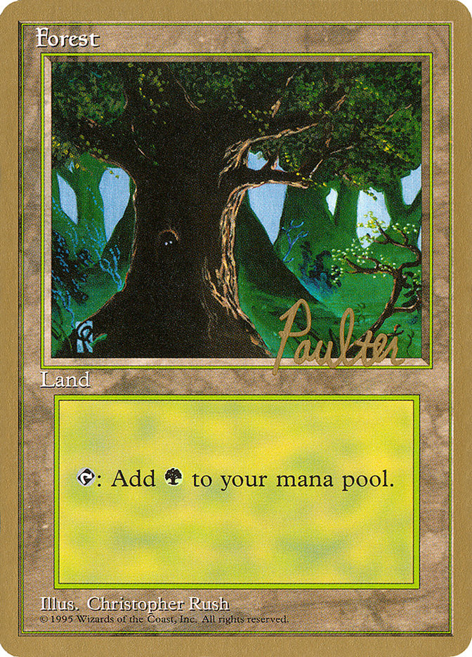 Forest (pp377) (Preston Poulter) [Pro Tour Collector Set] | Gate City Games LLC