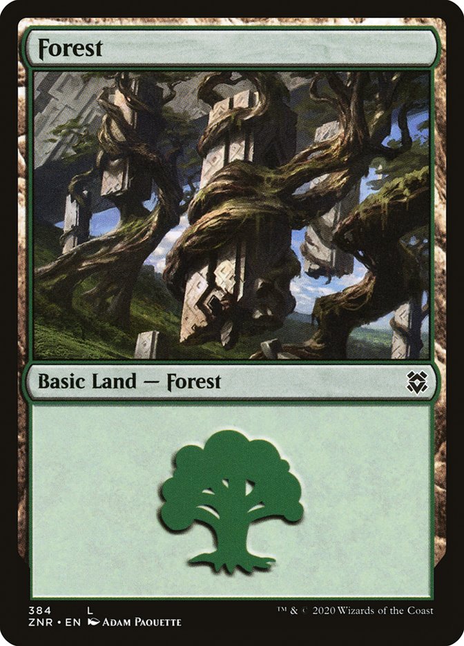 Forest (384) [Zendikar Rising] | Gate City Games LLC