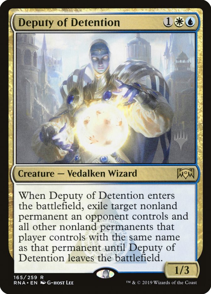Deputy of Detention (Promo Pack) [Ravnica Allegiance Promos] | Gate City Games LLC